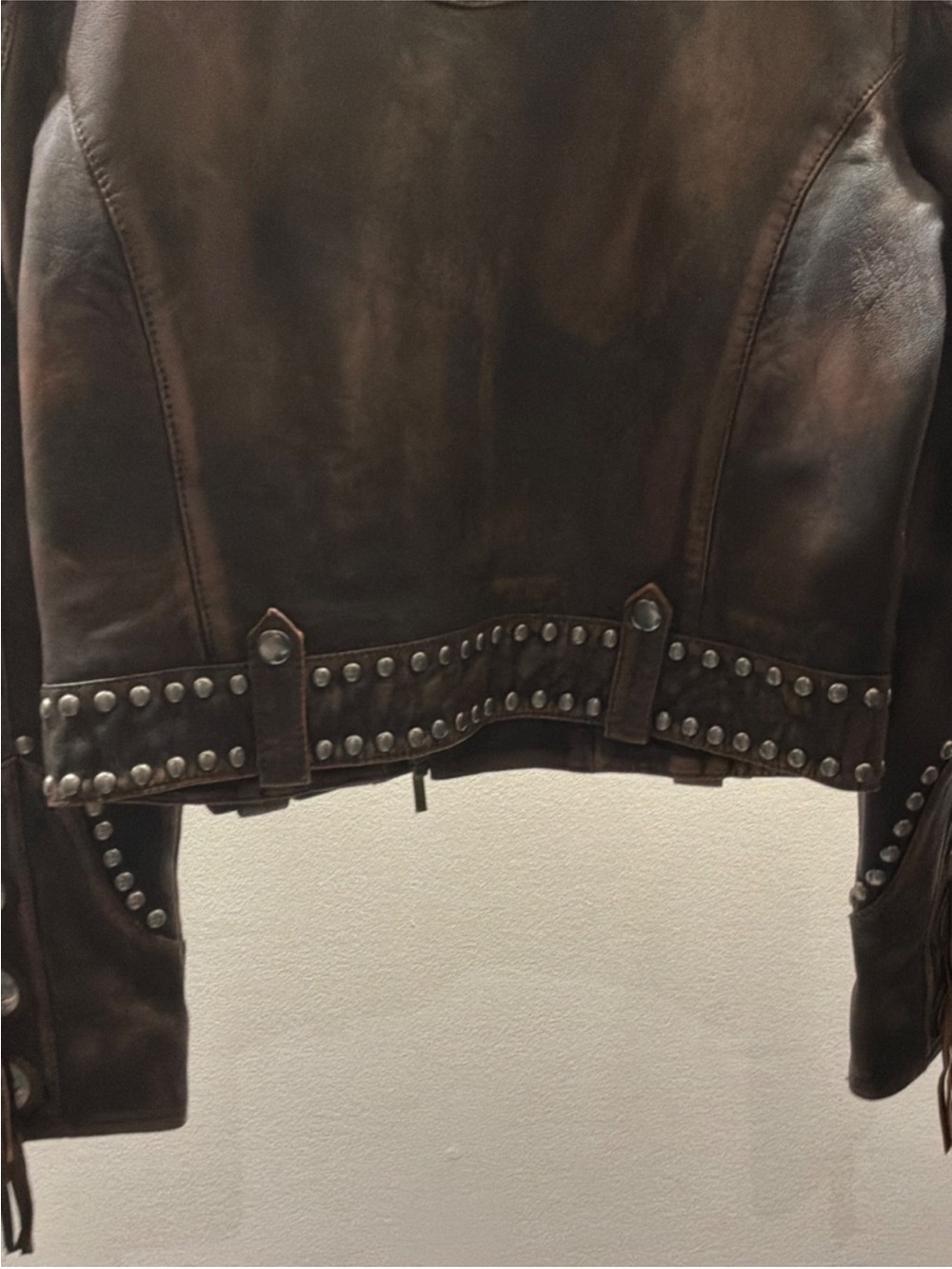 Double D Ranch Open Range Studded Leather Jacket with Conchos RTL $1295 XS NWT - Picture 10 of 16